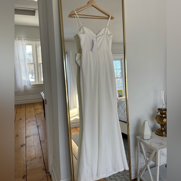 White Maxi Bridal Shower Dress with Bow from Red Dress size M new with tags - Picture 13 of 16